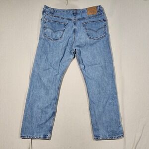 VTG Levis 505 Regular Fit Straight Leg Jean Light Wash 42x30 Blue Denim 505-0216